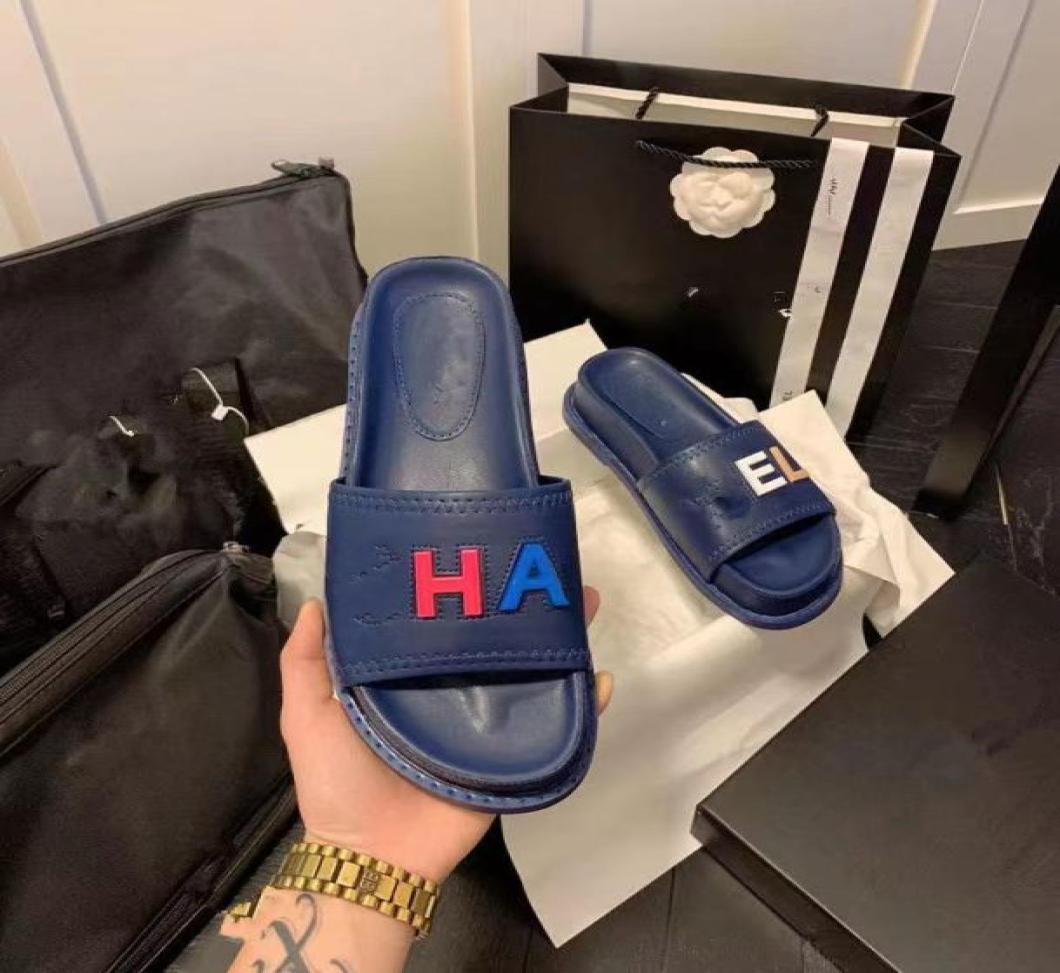 

Flat slippers OP04 for men and women the same summer waterproof nonslip wear soft bottom beach leisure trend cool slippers6841144, Black