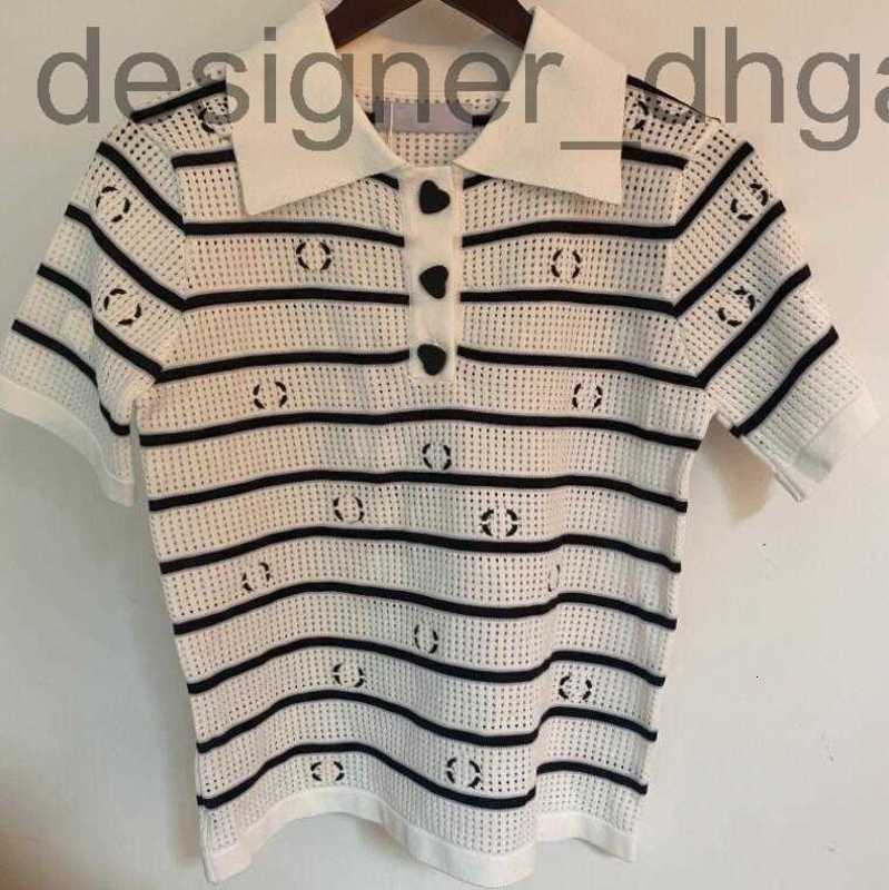 

Women' Polos DesignerNew fashion designer high-end women POLO shirt in 3 colors Womens T shirt lapel heart button Breathable mesh translucent MEP2, 001