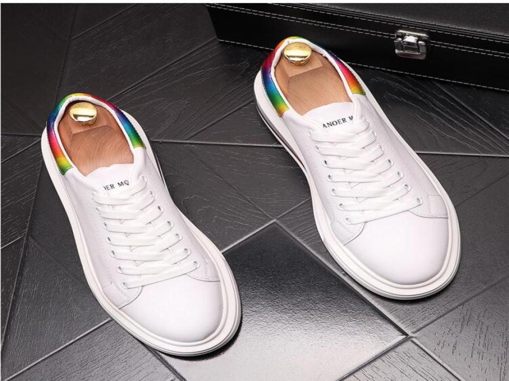 

High Quality Men Loafers Slip On Casual Leather Shoes Mens Comfortable Shoes Breathable Sneakers Flats DA279369580, White