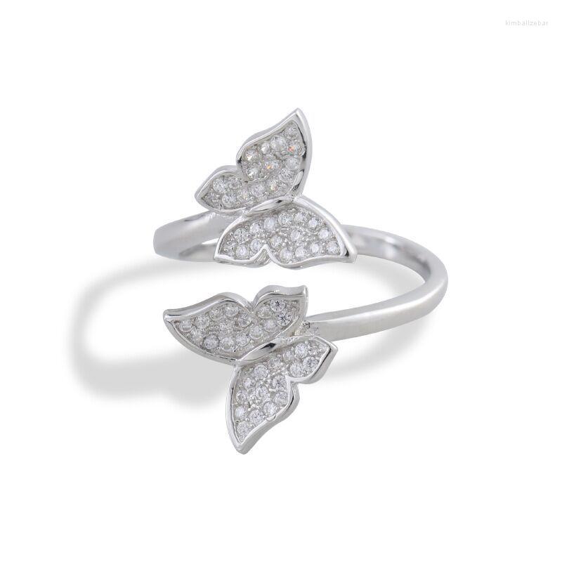 

Wedding Rings Korean Ins Style Crystal Butterfly For Women Girls Boho Open Finger Fashion Party Gift Bohemian Jewelry