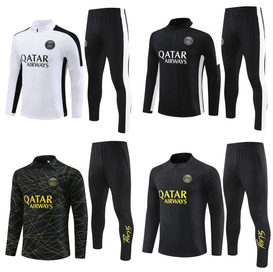 

22 /23/24 Paris tracksuits training psgs chandal 2023 24 mbappe survetement foot tuta retro futbol Soccer football men and kids