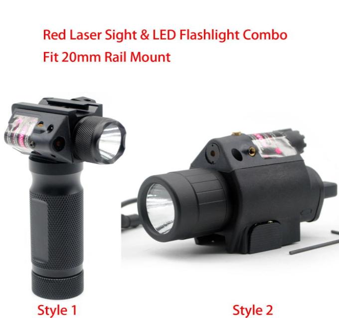 

Tactical Red Laser Sight LED Flash Light Combo Flashlight Fit 20 mm Picatinny Rail Mount 5141801