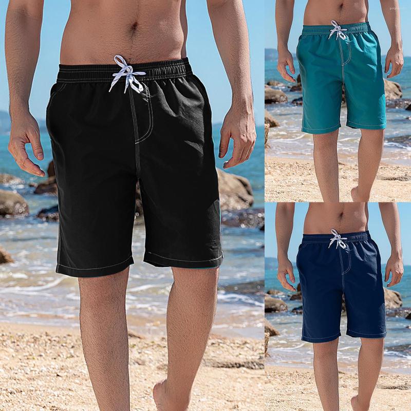

Men's Swimwear Beach Pants Men'S Fashion Printed Five Point Shorts Loose Casual Mens Board Size 36 Short, Black