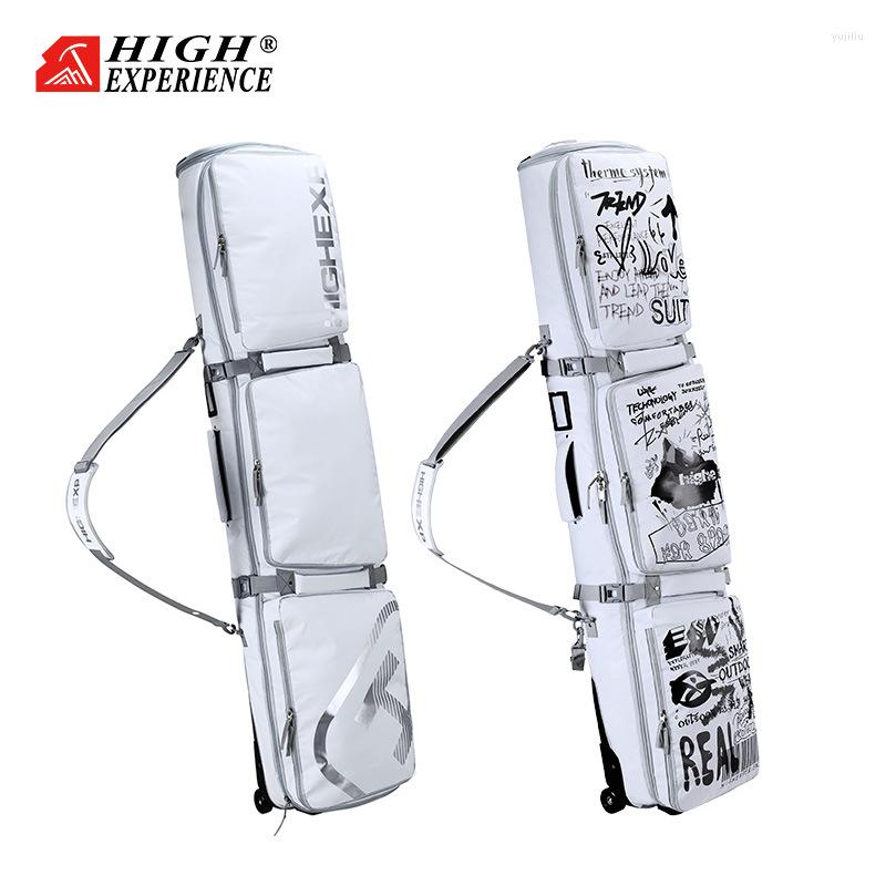 

Outdoor Bags Bag Storage Large Wheeled Equipped Snowboard With Capacity Backpack Case Luggage And Snowshoes, Blackmuterollerwater