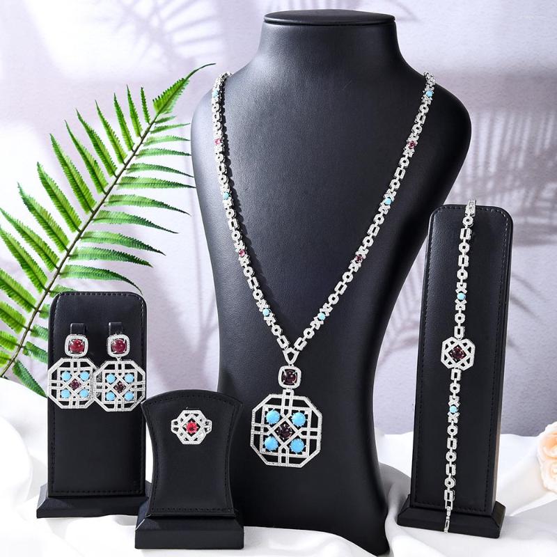 

Necklace Earrings Set GODKI Trendy UAE For Women Wedding Party Zircon CZ African Dubai Bridal Jewelry Dance 2023, Picture shown