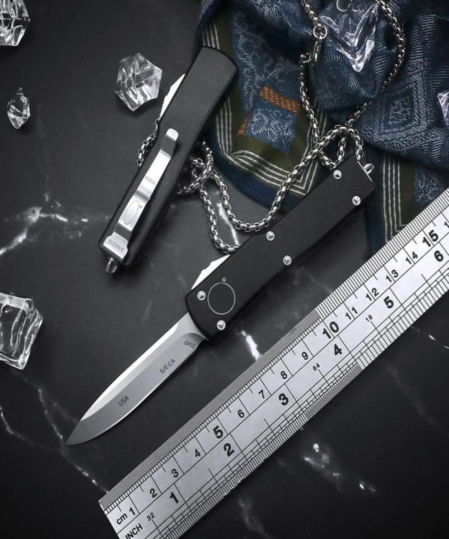 

Mini UTX Tactical Hunting Portable Automatic Knife Double Action D2 Blade 6061T6 CNC Aluminum Handle Outdoor EDC Camping Tool Hol2140969