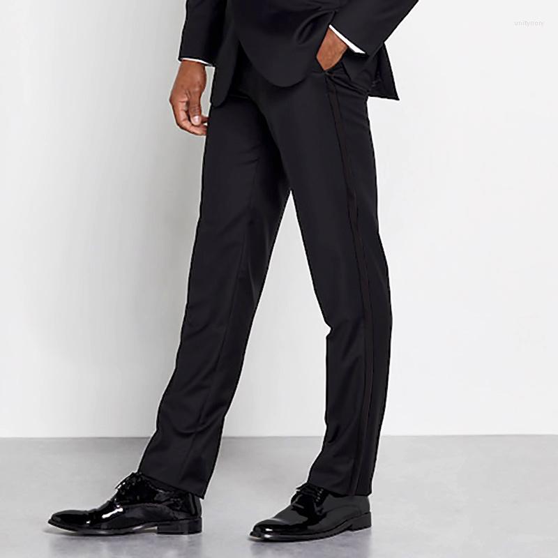 

Men's Suits Fashion Elegant Dark Grey Mens Suit Pants Slim Fit Casual Trousers Tailor-made Formal Groomsmen Groom Prom Party Wedding