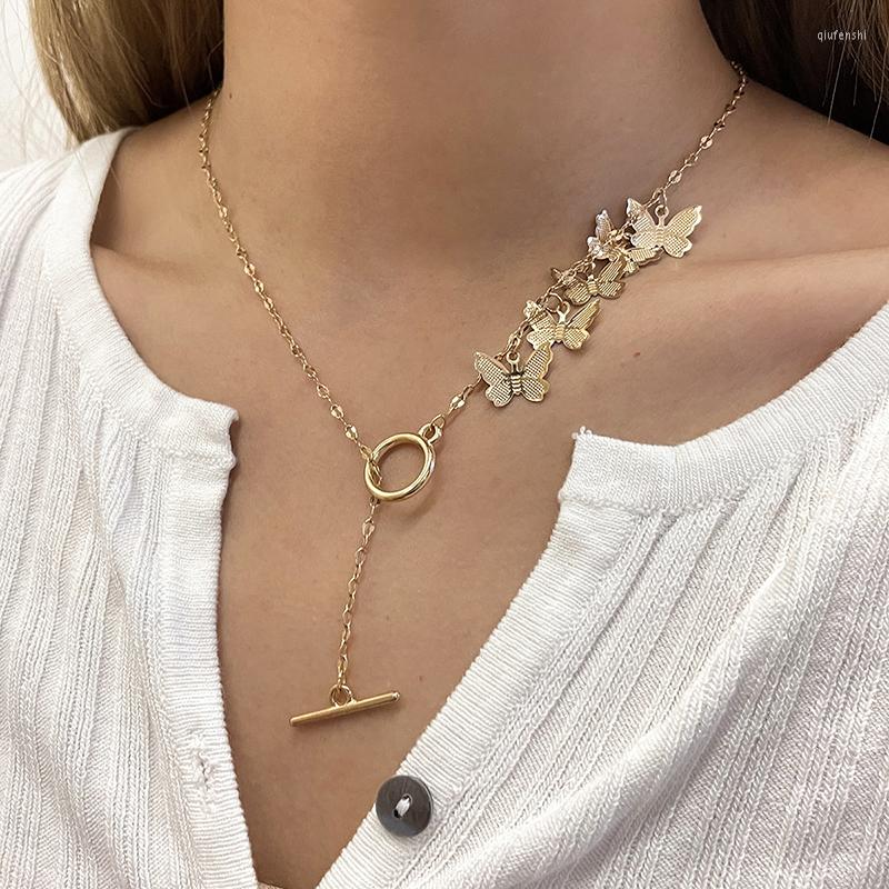 

Choker Butterfly Necklace For Women Gold Color Chain Vintage Jewelry Neck 2023 In Accessories Retro Streetwear
