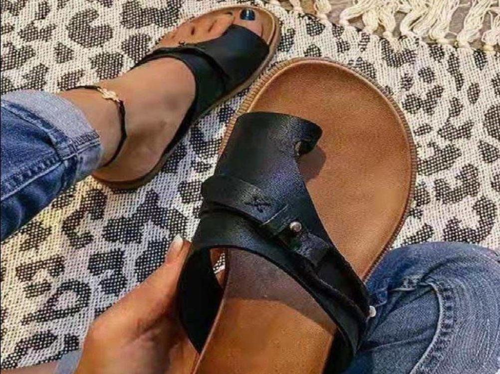 

Summer slippers for woman Buckle Sandals plus size 35 42 Flip Flops classic black brown leather Designer Slides slipper Sandal W7524758, Chocolate