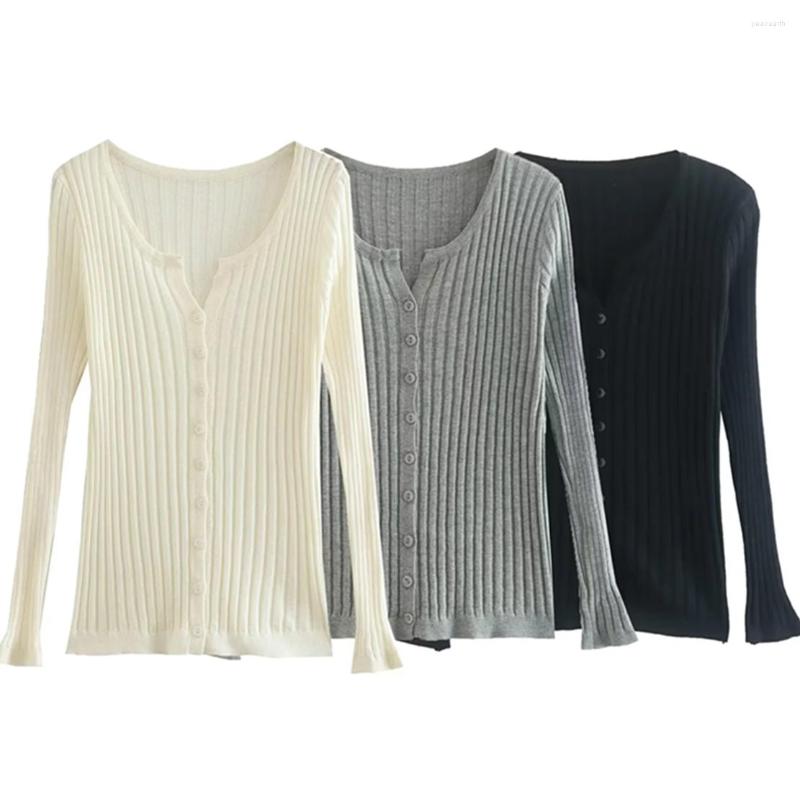 

Women' Knits Jenny&Dave 2023 Fashion Simple Single Breasted Basic Knitwear Autumn Sweaters Women Tops, Black