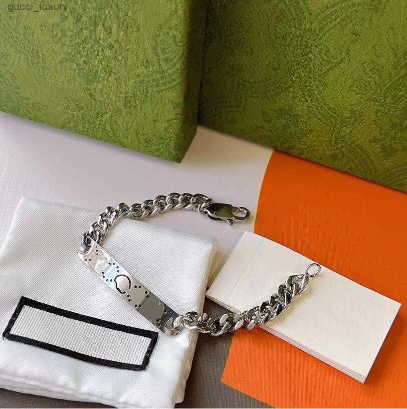 

Designer New Bracelet Women Men Hip-Hop 925 Sterling Silver Charm Bracelets Unisex Cuban Chain Couple Jewellery Stainless Steel Bangle