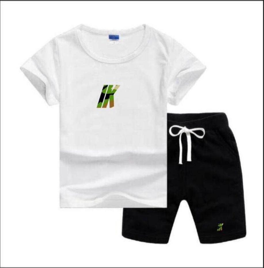 

Kids Summer Fashion Clothing Sets Kids Designer Clothes Thin Short Sleeve Shorts Boys Girls Print 27 Years Baby5775642, Fluorescent yellow#
