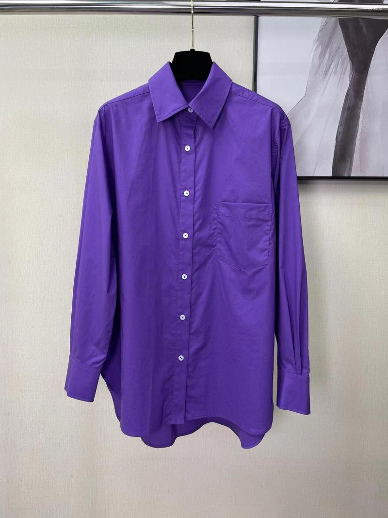 

Women' Blouses High Quality 2023 Women' Cotton Shirt Temperament, Purple