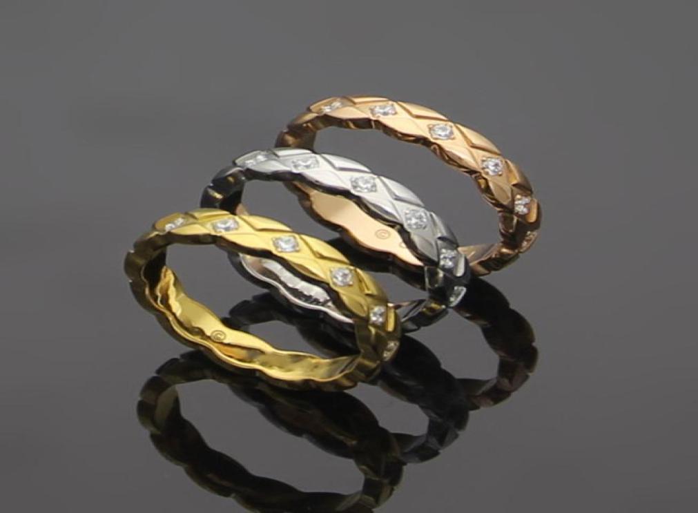 

Europe America Fashion Men Lady Women Titanium Steel Engraved Plaid Setting Diamond Narrow and Wide Mini Lovers Rings US53205496