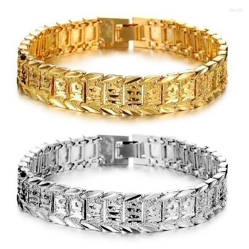 

Link Bracelets Trendy Cuban Chain Men Bracelet Classic Stainless Steel Width For Women Jewelry Gift