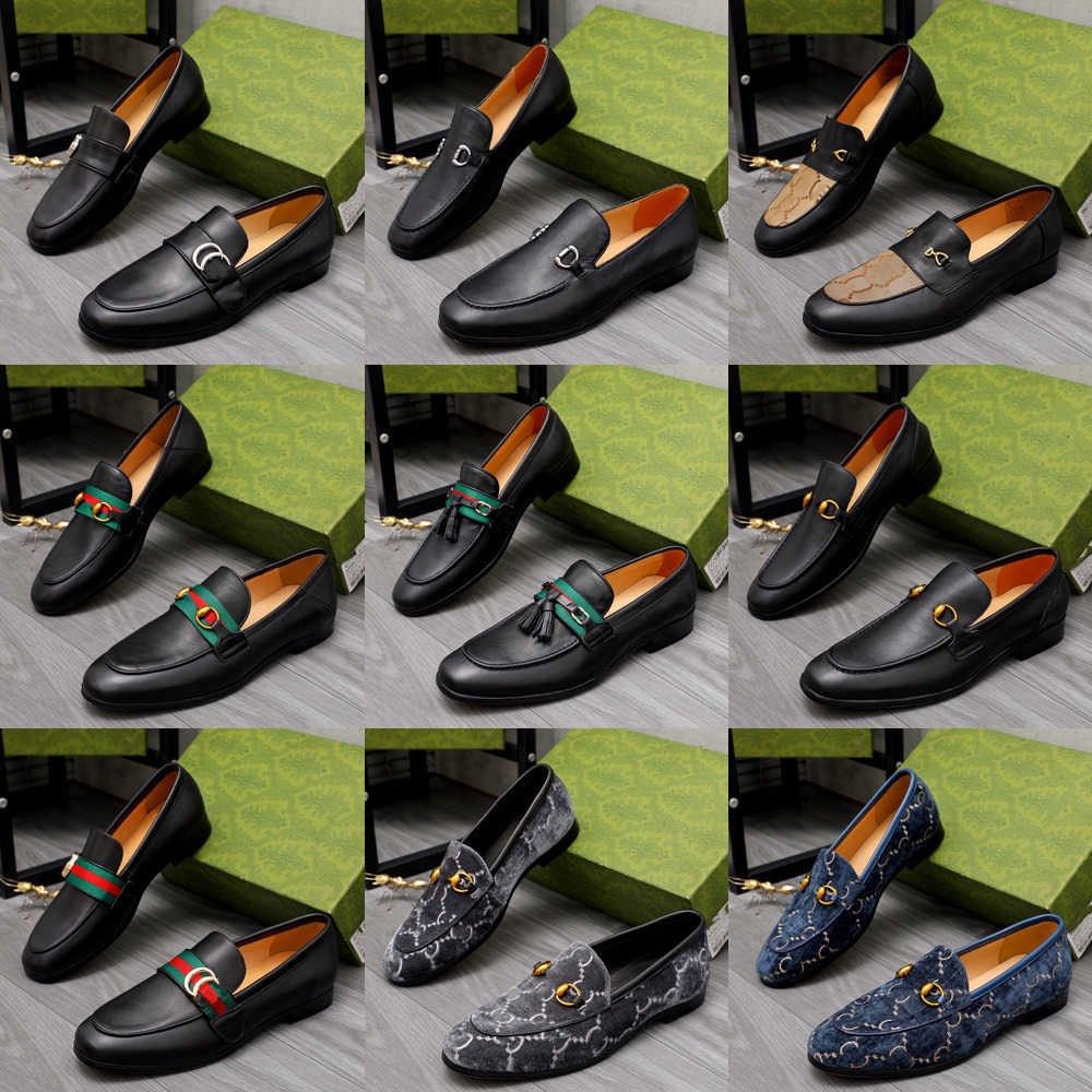 

Party Shoe Men Elegant Coiffeur Designer Loafers Genuine Leather Interlocking G buckle Italian Fashion Mens Shoes Wedding Dress Shoes Men's Formal Luxury Brands, Gu418m-3