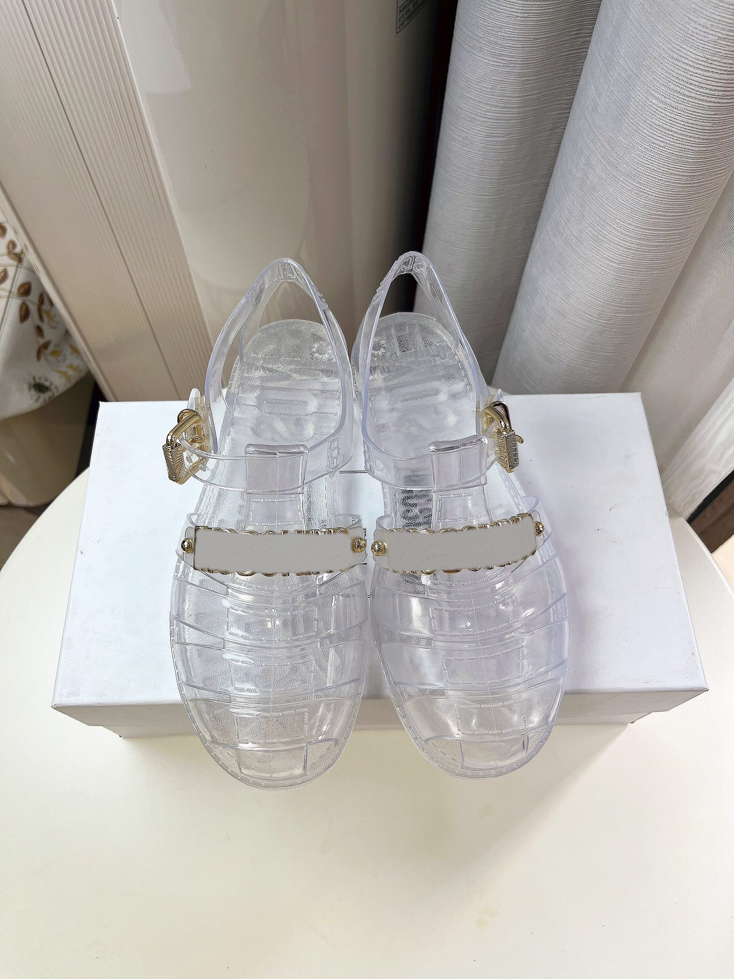 

Jelly Sandals Designer Luxury Women Fashion Outwear Summer Beach Slippers Rubber Letter Sandals Size 35-40, Color 4