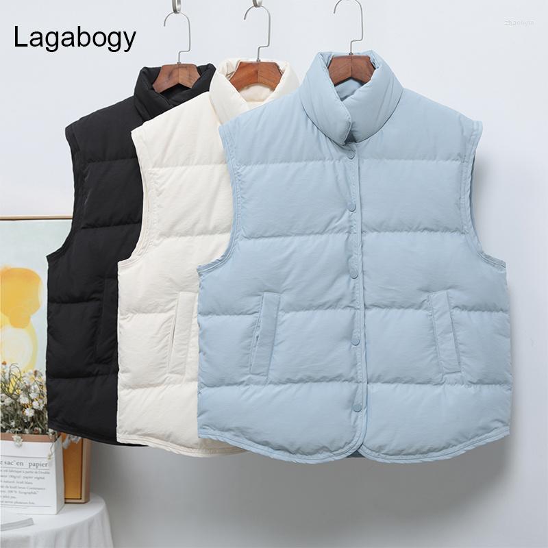 

Women' Vests Lagabogy 2023 Winter Women Ultra Light Down Vest Female Casual Loose Waistcoat White Duck Gilet Single-Breasted Coat, Brown