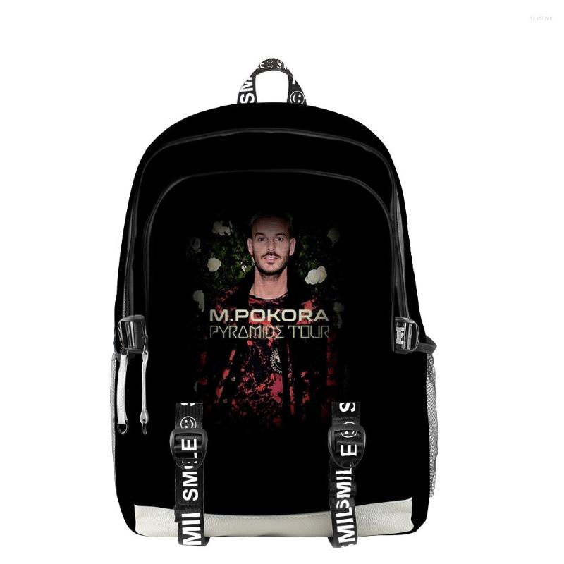 

Backpack M Pokora Singer Zipper 2023 Japan Manga School Bag Unique Daypack Traval Oxford Cloth, 3d