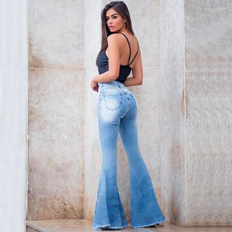 

Women's Jeans Women's Flared Sexy Baggy Denim Mopping Trousers Blue Fashion Jean Women Clothing Slim Femme Flare Pants Woman Streetwear