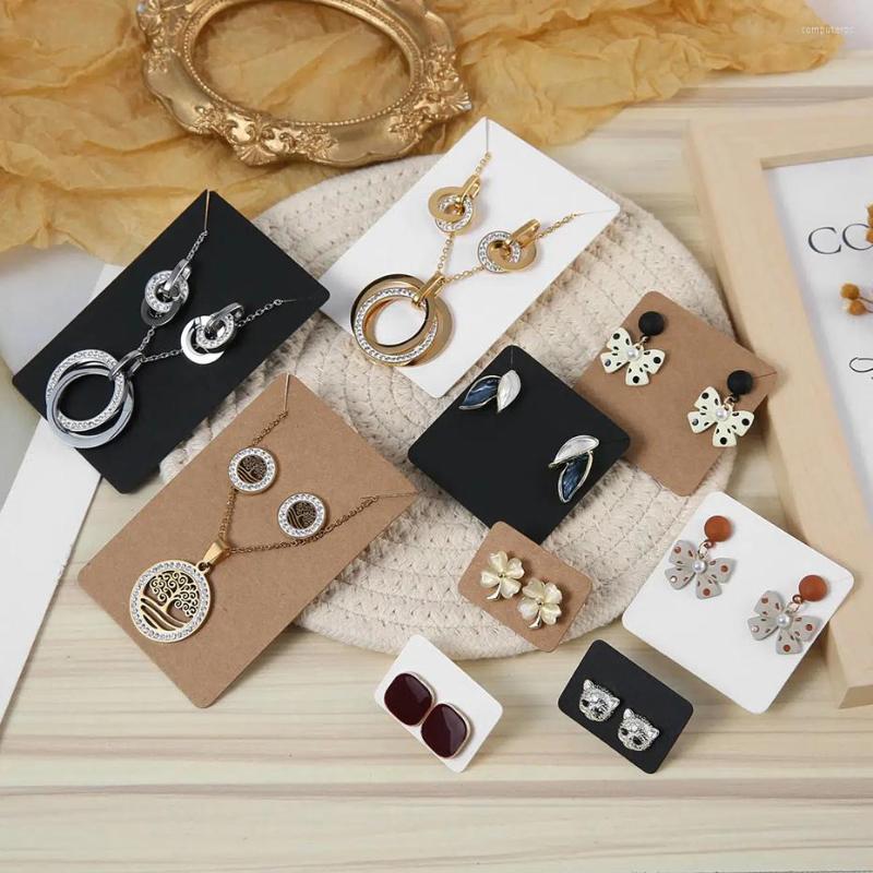 

Jewelry Pouches Earring Cards Necklace Display Black Beige White 30PCS DIY Accessories Cardboard Paper Tags Stores Decor