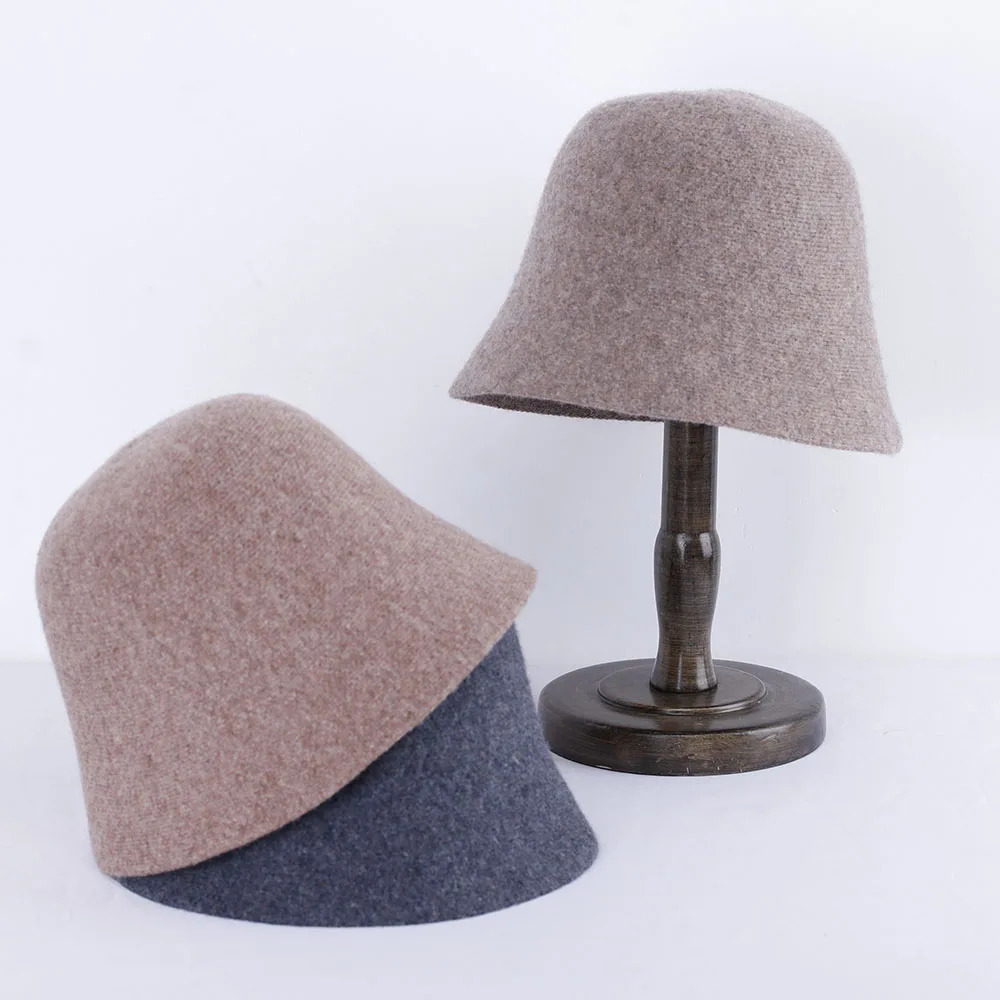 Wide Brim Hats Bucket Hats Winter wool Bucket Hats for Womens Panamas Foldable fashion solid colour hat Outdoor Trave for giftl 231118