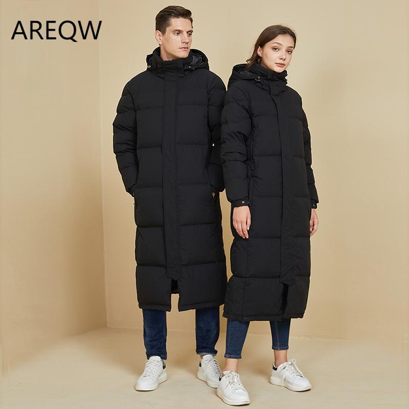 

Leather 2022 Xlong Super Warm Thick Winter Jacket and Coats for Women and Men Unisex Couples Winter Long Coats, 1 gray jacket