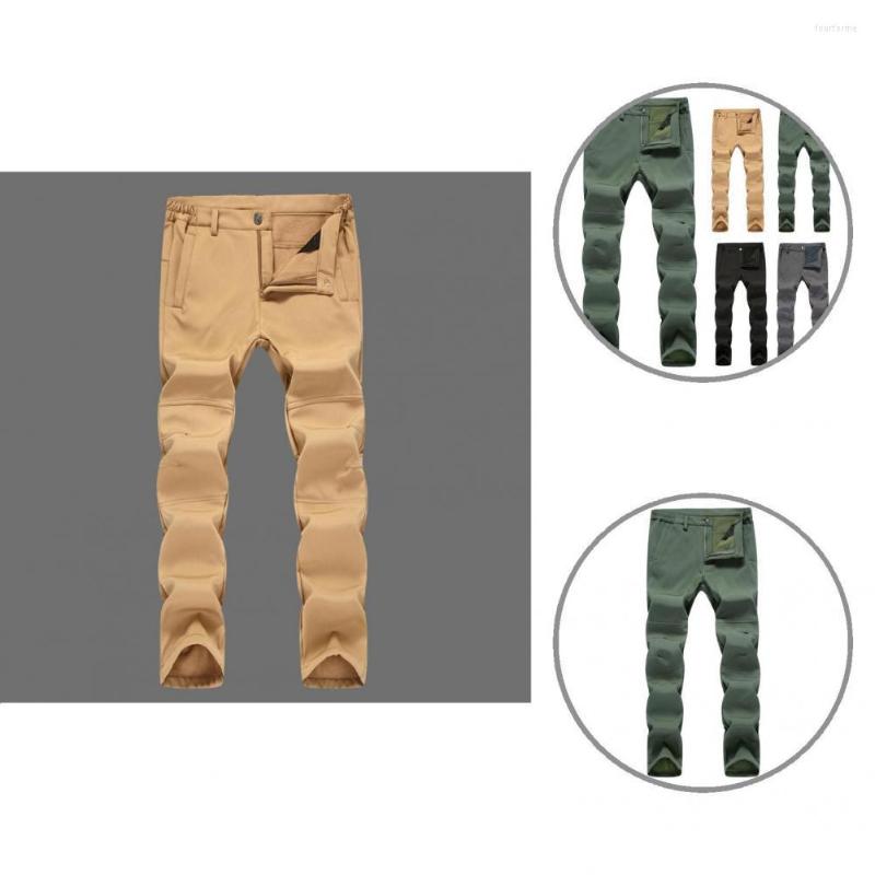 

Men's Pants Winter Windproof Male Trousers Wear Resistant Waterproof Terrific Mid Waist, Grey