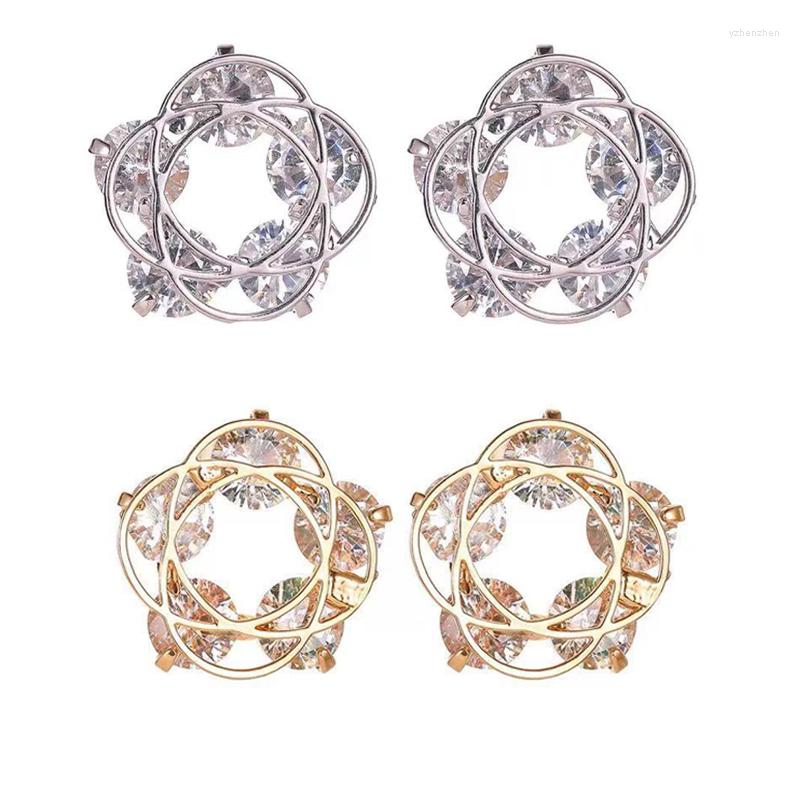 

Stud Earrings Metal Rhinestone Flower Women's Creative Dangle Party Accessories