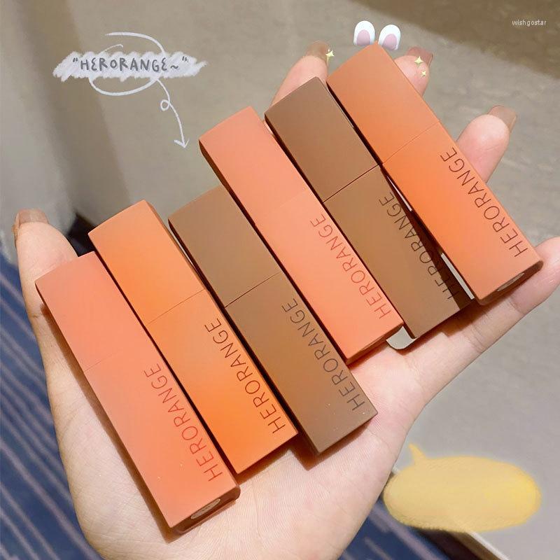 

Lip Gloss 6 Colors Lipstick Matte Velvet Sexy Red Tint Makeup Waterproof Lipgloss Stick Women Korean Cosmetics, 03