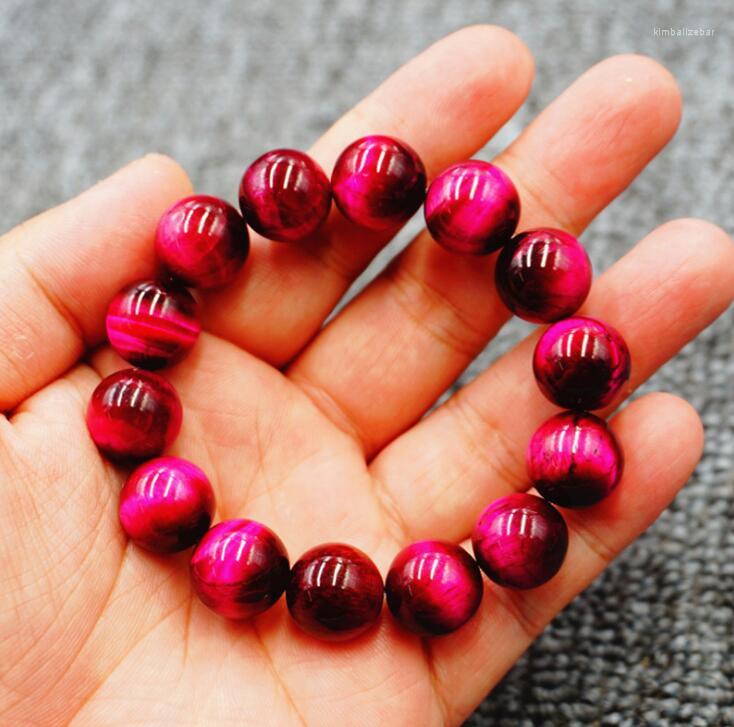

Strand Rose Red Tiger Eye Stone Bracelet Lady Single Ring Fashion Simple Hand Ornaments