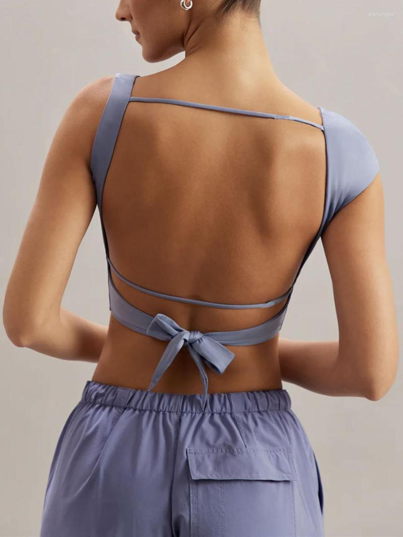 

Women' Tanks Women Sexy Asymmetrical Basic Tank Tops Summer Solid Color Cowl Neck Bandage Backless Crop T-shirt For Streetwear Club Wear, Black