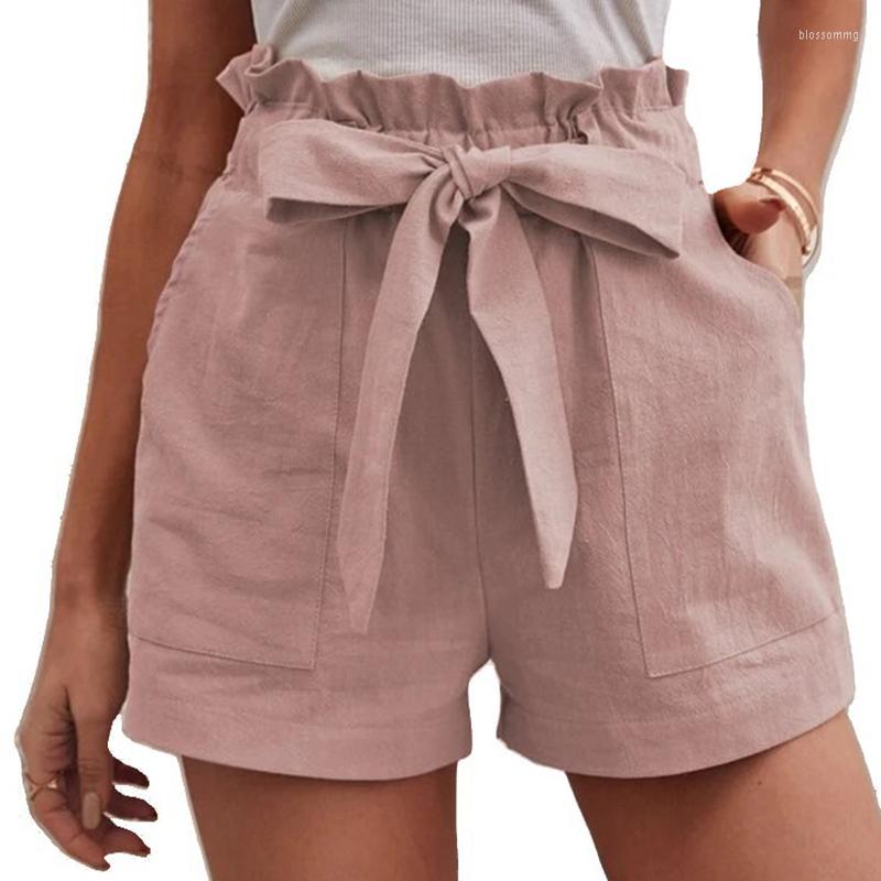 

Women's Shorts Pink Sweet Summer Comfy Women Solid Elastic Pocketed Drawstring Casual Wide Leg Pants High Waist Loose For Girls, Light purple