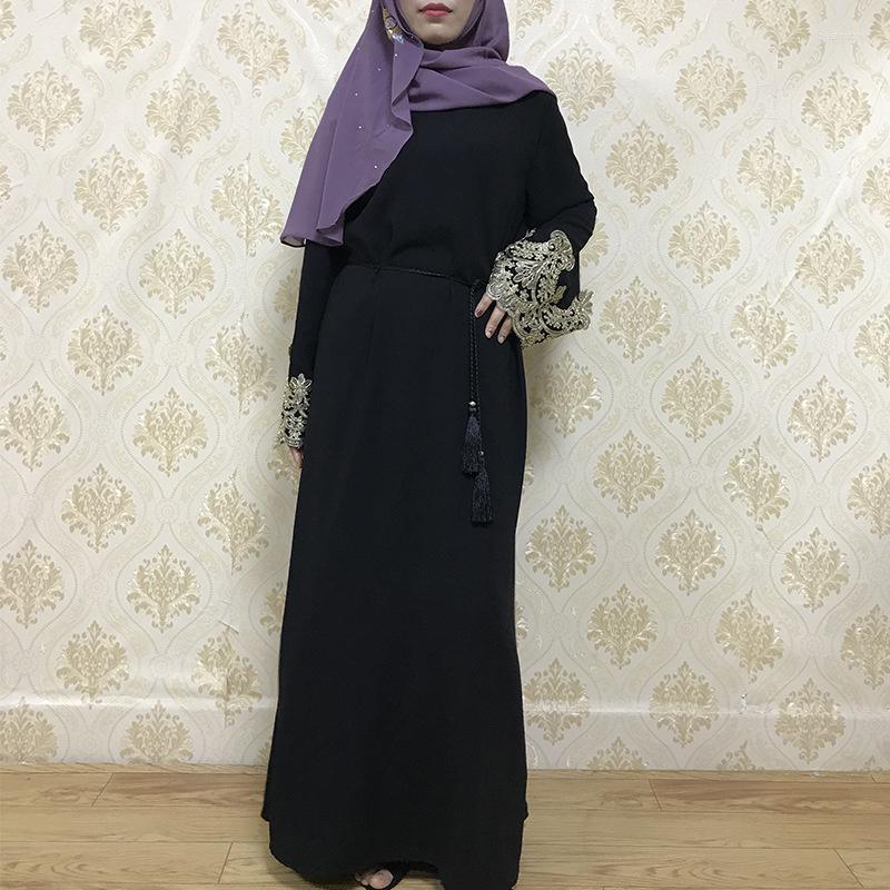 

Ethnic Clothing Muslin Women Abaya For Middle East Dubai 2023 Women's Embroidered Long Skirt Turkish Malay Dress Fashion Female