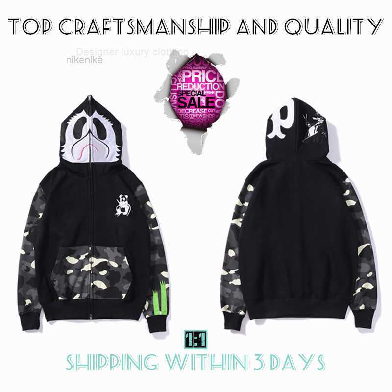 

Top Craftsmanship Mens Hoodies Apes Hoodie Designer Jacket Shark Pullover Tiger Full Zip Color Harajuku Sweatshirt Fashion Cobranding Camouflage Hoodysk76qo 91D, No.4