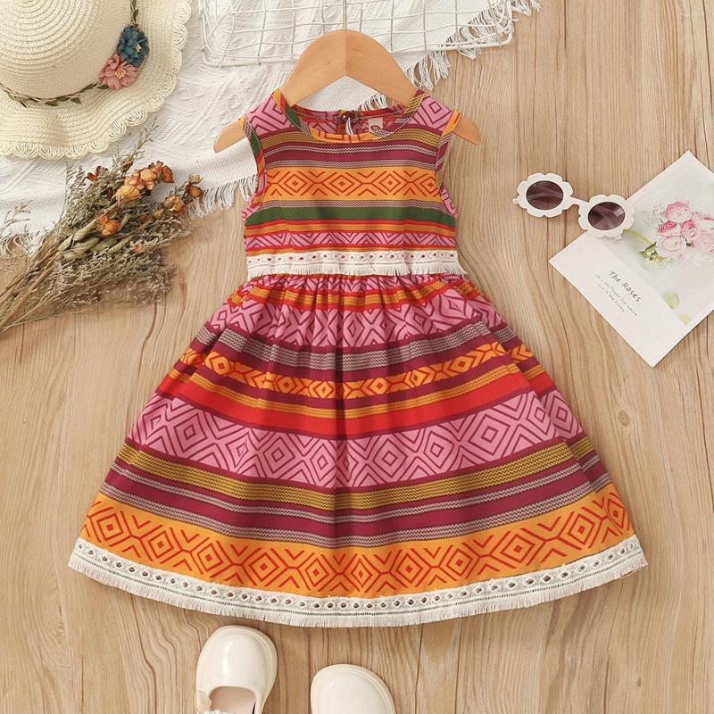 

Girl Dresses Personality Baby Cotton Dress Designs Colorful Girls Cute Summers 3 Years For A 4 Year Old, Red