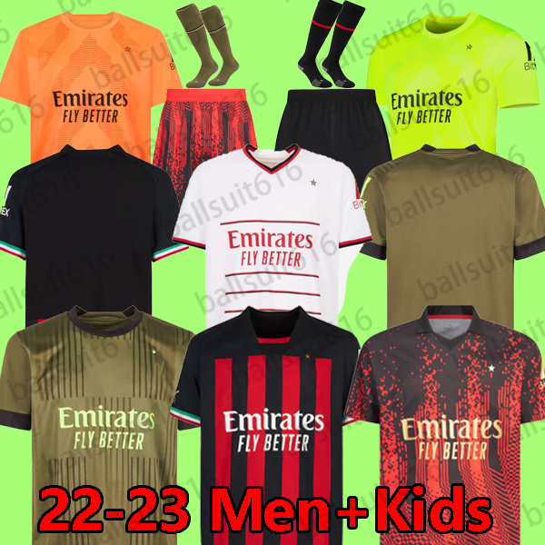 

2023 2024 IBRAHIMOVIC KOCHE soccer jerseys AC MILANS GIROUD DE KETELAERE R. LEAO TONALI THEO football shirt special fourth 4th men kids kit uniforms, 14