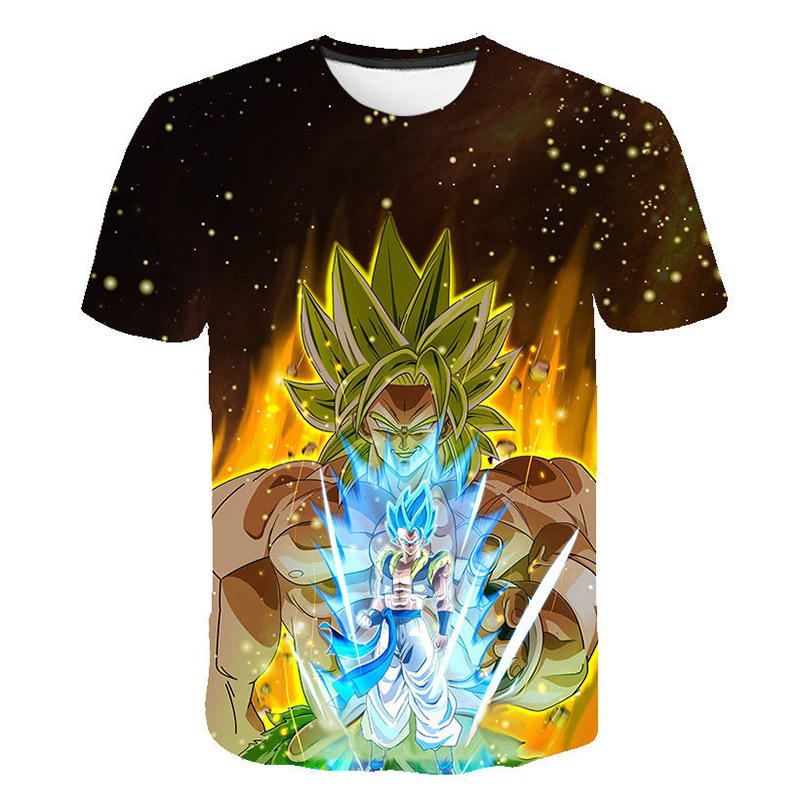

luxiaowei Men's Summer cotton wool 3D Printing Anime Small Round Neck Handmade Wrinkle Resistant Breathable Short Sleeve