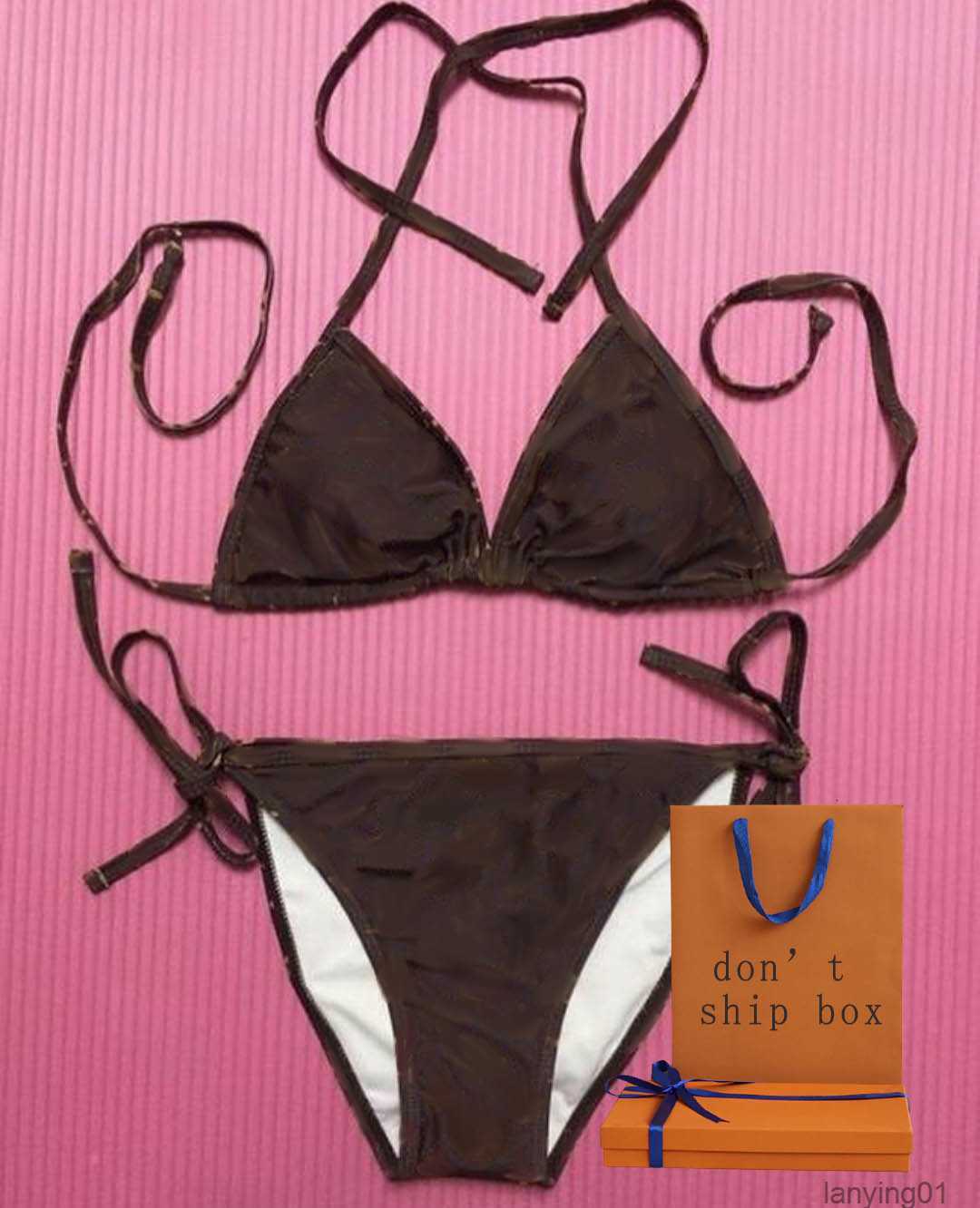 

Women Classic Swimwear Letter Pattern Print Sexy Summer Two Pieces Swimsuit Hot Women' Fashion Bikinis 3 Styles Bathing Suit, Bl22