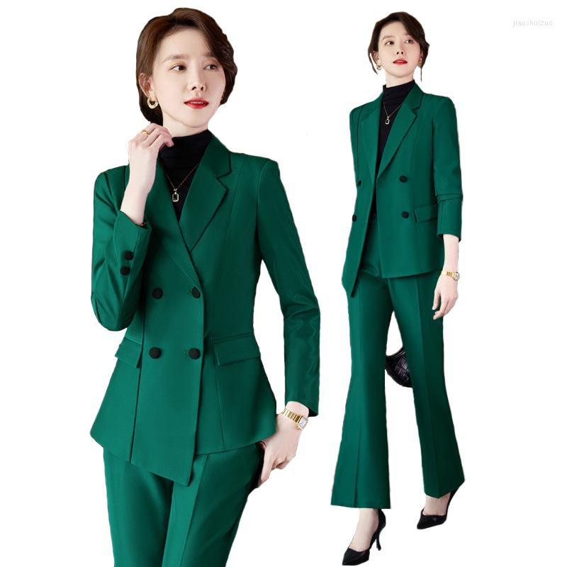 

Women' Two Piece Pants High End Suit Women Autumn Slim Temperament Professional Fashion Casual Long Sleeve Blazer And Office Ladies Work, Black skirt sutis