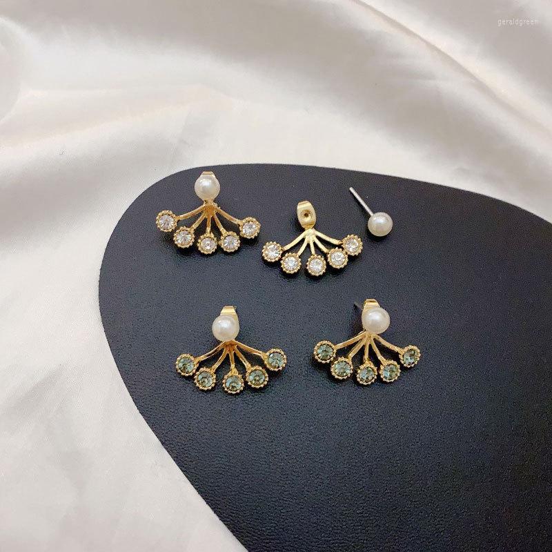 

Stud Earrings For Women Fashion Simplicity Delicate Pearl Zircon Geometry Hypoallergenic Jewelry Wholesale