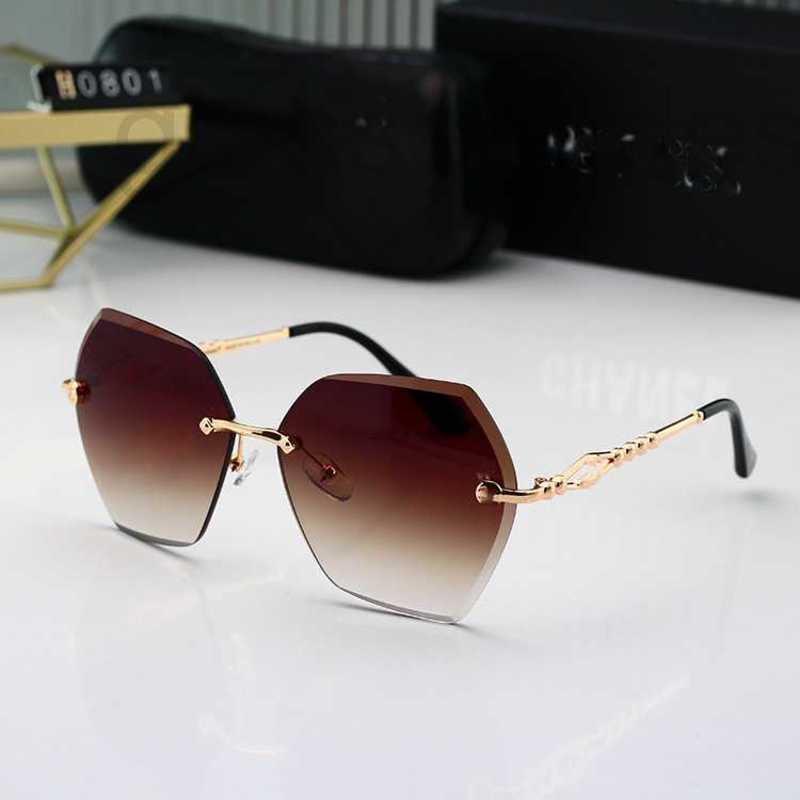 

Sunglasses designer 2023 New Square Women's Print Glasses Show Thin UV Protection UNB0