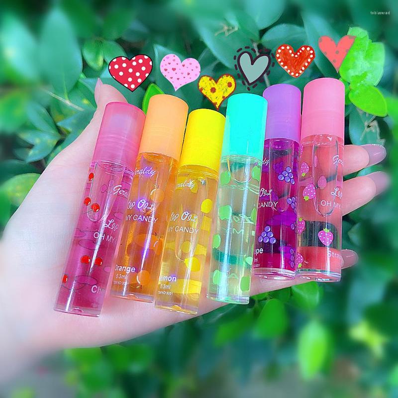 

Lip Gloss Fruit Oil Jelly Moisturizing Lips Reducing Lines Waterproof Lasting Liquid Cosmetics Random Taste, 1pc colors random