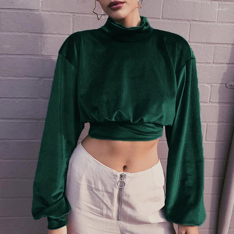 

Women's Hoodies Gothic Retro Velvet Sweatshirt 2023 Women's Fashion High-neck Short Cropped Thin Sweater Slim Long-sleeved Top Pullover, Orange