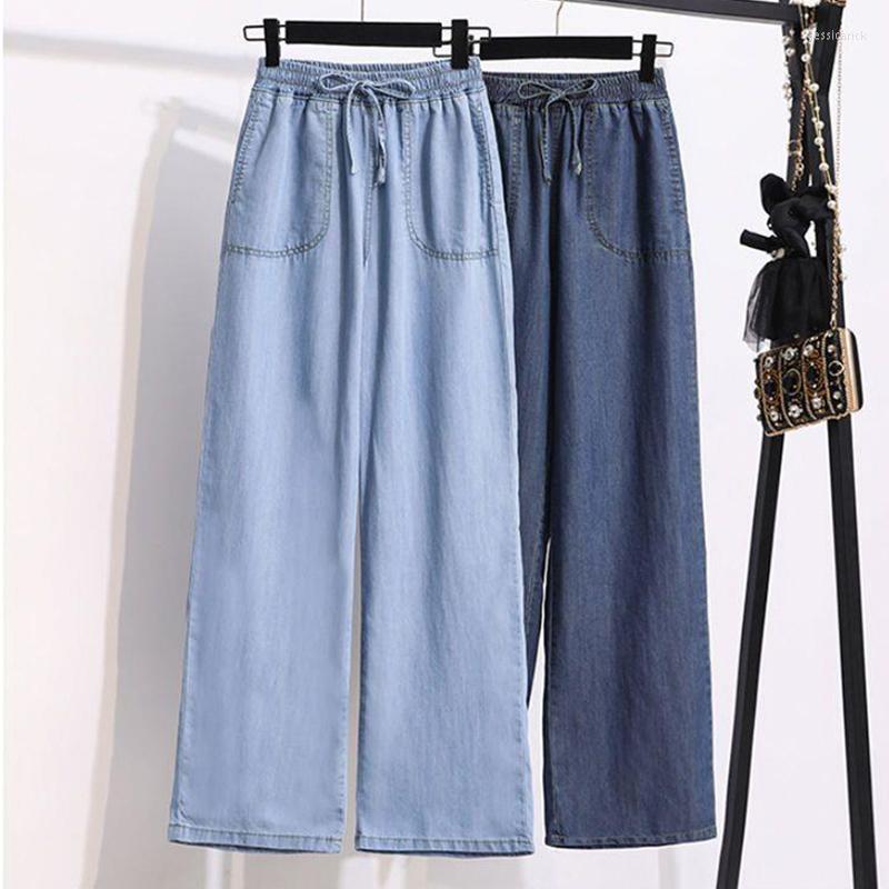 

Women' Jeans Womens Casual Arrival 2023 Summer Vintage Style All-match Straight High Waist Female Ankle-length Denim Pants, Blue