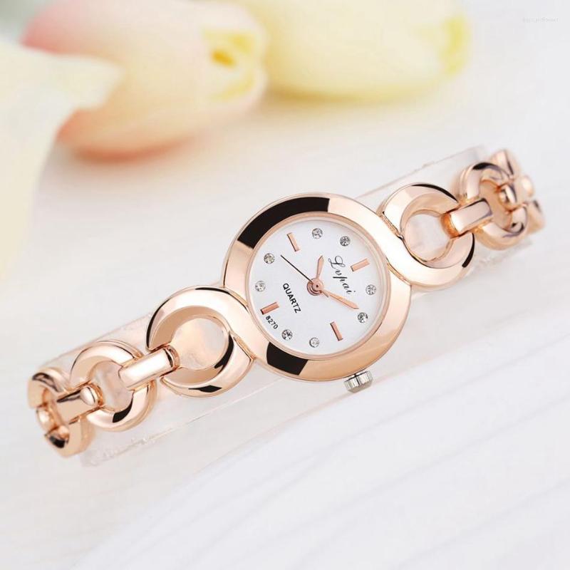 

Wristwatches Lvpai Brand Fashion Bracelet Watch Women Alloy Luxury Quartz Wristwatch Classic Gold Ladies Casual Business, Rose gold black