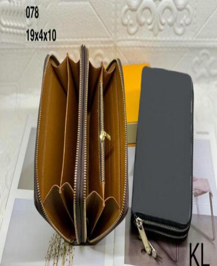 

M41894 M41895 M41896 ZIPPY Wallet Mono Leather Canvas Long double Zipper Wallets Card Holder Purse Women Zip Clutches Bag nidaye5323276, Peach