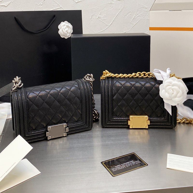 

High Quality Desingers Brand Classic Boy Mini Flap Bag Grained Calfskin Gold-Tone or Silver-Tone Metal Valentine Chain Quilted Crossbody Shoulder Luxury_handbags, Clear