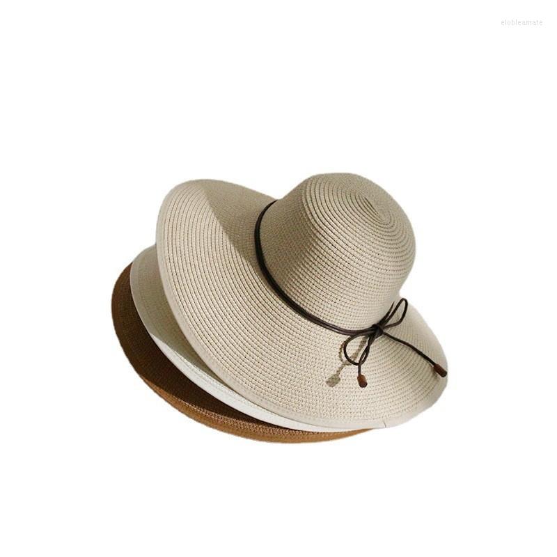 

Wide Brim Hats Foldable Women Oversized Hat 50cm Diameter Large Summer Panama Sun Beach Straw Wholesale, Khaki