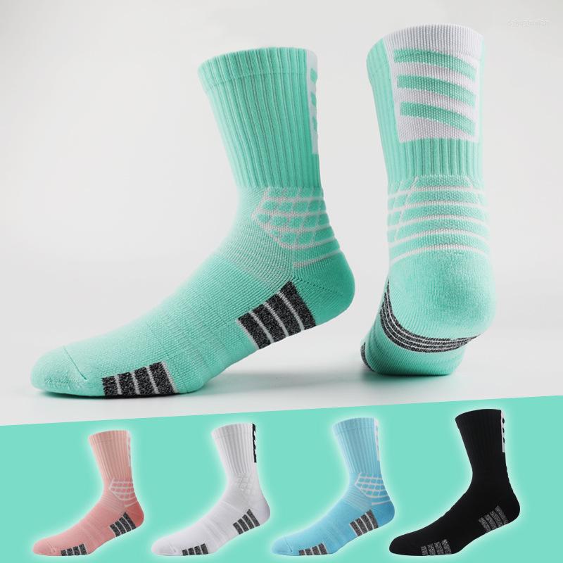 

Sports Socks Basketball Men's Combat Elite Thickened Mid Sleeve Sweat-absorbing Breathable Non Slip CushioningSocks Badminton Running, R10 green